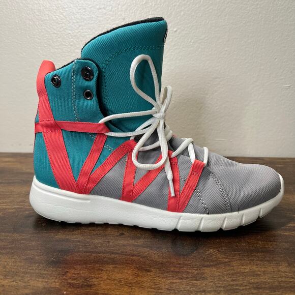 Heyday Sneakers 7 Women Bodybuilding Hip Hop High Top Blue Gray Coral Athletic - Picture 2 of 10